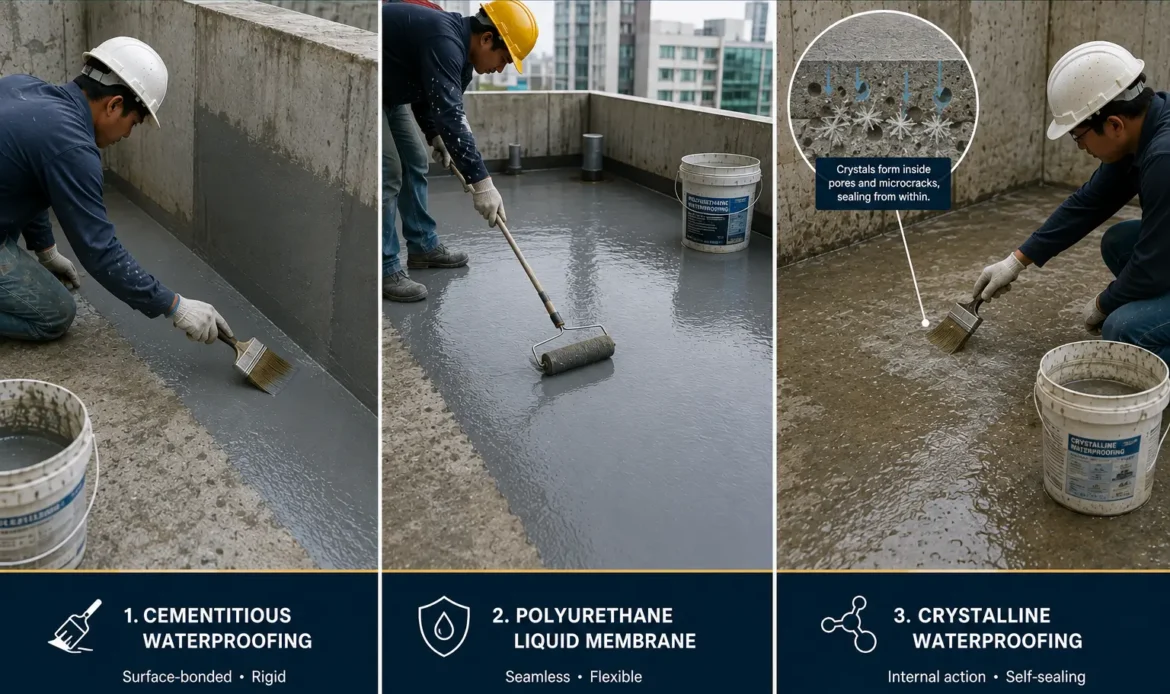 The Three Main Waterproofing Systems Used in Singapore